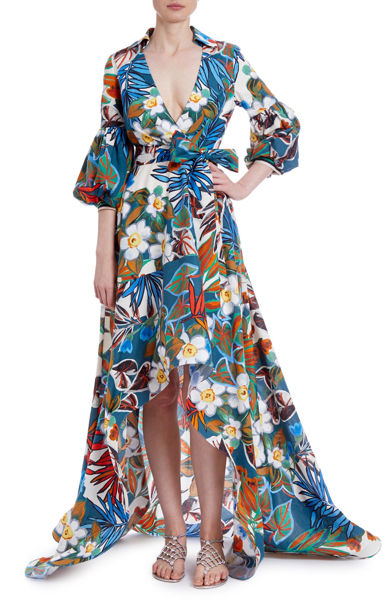 Badgley Mischka Collection Floral Long ...
